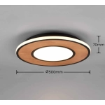 kinkiecik.pl Plafon LED drewno/czarny DEACON 626610232 TRIO