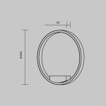 Lampa ścienna (Kinkiet) Rim MOD058WL-L25BSK 40 cm Maytoni - zdjęcie dodatkowe 3