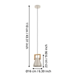 CAWTON Lampa wisząca 43951 EGLO