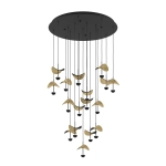 DRACERA Lampa wisząca LED czarno złota 390341 EGLO