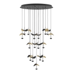 DRACERA Lampa wisząca LED czarno złota 390341 EGLO