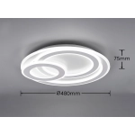 Plafon MITA – 629210331 incl. 1x SMD LED, 74W · 1x 9000lm, 2700 - 6000K TRIO