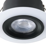 CALONGE Oprawa wpuszczana LED 4,8W 3000K okrągła czarna Zestaw 3 szt. 900915 EGLO