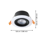 CALONGE Oprawa wpuszczana LED 4,8W 3000K okrągła czarna Zestaw 3 szt. 900915 EGLO
