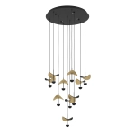 DRACERA Lampa wisząca LED czarno złota 390339 EGLO