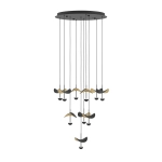 DRACERA Lampa wisząca LED czarno złota 390339 EGLO