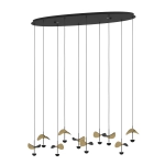 DRACERA Lampa wisząca LED czarno złota 390342 EGLO