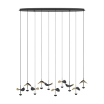 DRACERA Lampa wisząca LED czarno złota 390342 EGLO