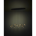 DRACERA Lampa wisząca LED czarno złota 390342 EGLO