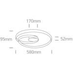 Plafon The Swirl Range 63066/W ONE LIGHT