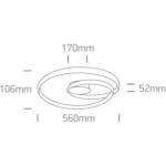 kinkiecik.pl Randa 63068/BS mosiężna lampa sufitowa LED 30W 230V 3000K; w komplecie zasilacz 24V ONE LIGHT