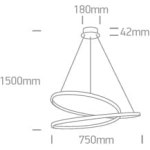 kinkiecik.pl Randa 63068A/BS mosiężna lampa wisząca LED 40W 230V 3000K; w zestawie zasilacz 24V ONE LIGHT