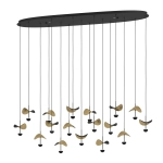 DRACERA Lampa wisząca LED czarno złota 390343 EGLO