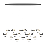 DRACERA Lampa wisząca LED czarno złota 390343 EGLO