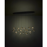 DRACERA Lampa wisząca LED czarno złota 390343 EGLO
