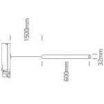 BLACK PENDANT TRACK LED 8W WW 36deg IP20 230V 63108AT/B/W ONE LIGHT