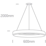 Lampa wisząca LED Pendant Rings 63114/B/W ONE LIGHT 60cm