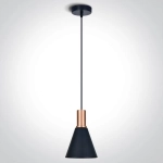 kinkiecik.pl Tala 63122/CU ozdobny zwis w kolorze czarnym+miedź E27 10W ONE LIGHT