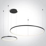 BLACK 2x RINGS 40cm/100cm 65W WW IP20 230V DIMMABLE 63150A/B/W ONE LIGHT