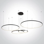 BLACK 4x RINGS 40cm/60cm/80cm/100cm 100W WW IP20 230V DIMMABLE 63150C/B/W ONE LIGHT