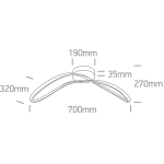 CHAMPAGNE LED 40W WW IP20 230V DIMMABLE 63154A/CH/W ONE LIGHT
