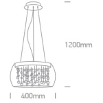 kinkiecik.pl Fotoni Z 63166P dekoracyjna chromowana oprawa wisząca G9 5x9W 100-240V ONE LIGHT