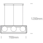 kinkiecik.pl Alla Z 63174C/BS dekoracyjna lampa wisząca E14 3x8W 100-240V ONE LIGHT