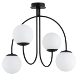 Lampa wisząca Terso 4xE14 czarna 63373 ALFA