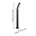 UGENTO Słupek oświetleniowy LED 79 cm czarny zewnętrzna lampa stojąca 900993 EGLO