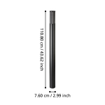 SALLE Słupek oświetleniowy E27 110 cm czarny zewnętrzna lampa stojąca 901035 EGLO
