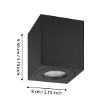TORRECOLA Lampa sufitowa kostka IP44 czarna GU10 Plafon 901029 EGLO