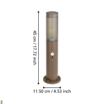 HELSINKI Słupek oświetleniowy E27 45 cm brązowy zewnętrzna lampa stojąca z czujnikiem ruchu 900986 EGLO