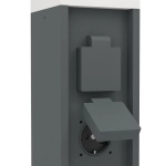 PARK 5 Słupek ogrodowy 1xE27 + 2x gniazdo 230V antracyt IP54 901032 EGLO
