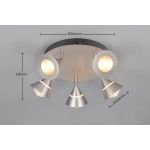 ROMEO – 637010507 incl. 5x SMD, 7W · 5x 700lm, 2300+3000+4000K TRIO