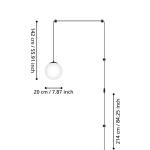 RONDO 3 Lampa wisząca z wtyczką 900977 EGLO
