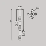 Lampa wisząca Mantra Nora 8275MA - zdjęcie dodatkowe 1
