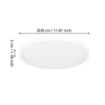 MINERARIO Plafon LED 30 cm IP54 biały okrągły lampa ścienna / sufitowa 901576 EGLO