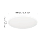 MINERARIO Plafon LED 39 cm IP54 biały okrągły lampa ścienna / sufitowa 901577 EGLO