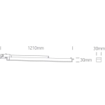 BLACK 25W CCTV LINEAR TRACK LIGHT 100-240V 65025T/B/V ONE LIGHT