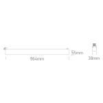 WHITE 48W CCTV LINEAR TRACK LIGHT 230V IP20 65028CT/W/V ONE LIGHT
