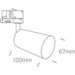 Cone 65105CT/W White 10W GU10 TRACK SPOT ONE LIGHT