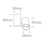 65105E/B BLACK GU10 10w DARK LIGHT One Light