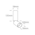 65105EA/B BLACK GU10 10w DARK LIGHT One Light