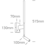 kinkiecik.pl Ines 65144/W/W biały kinkiet LED 3W+6W 230V 3000K; zasilacze 500mA+700mA w zestawie ONE LIGHT