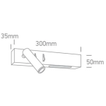 kinkiecik.pl Agnes 65146/B/W czarny kinkiet LED 3W+6W 230V 3000K; zasilacze 700mA w zestawie ONE LIGHT