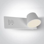 WHITE LED 6W+4W UPLIGHT WW IP20 230V RIGHT 65147A/W/W ONE LIGHT