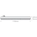WHITE 60W CCTV PV TRACK LIGHT 230V 65170BT/W/V ONE LIGHT