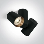 65205E/B BLACK GU10 2x10w DARK LIGHT One Light