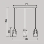 Lampa wisząca Mantra Nora 8397MA - zdjęcie dodatkowe 1
