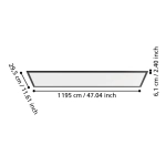 MORADILLO Plafon LED 119,5x29,5 cm czarny prostokątny oprawa sufitowa 901487 EGLO